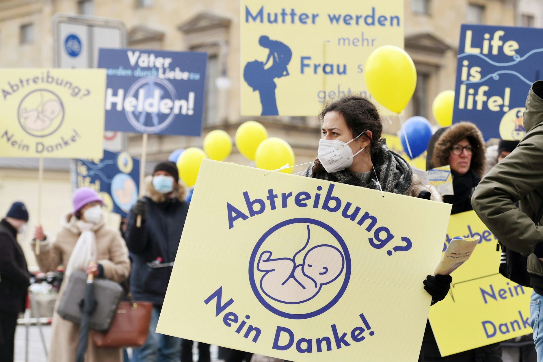 Abtreibungsgegner beim „Marsch für das Leben“ im Jahr 2021 in München&nbsp;