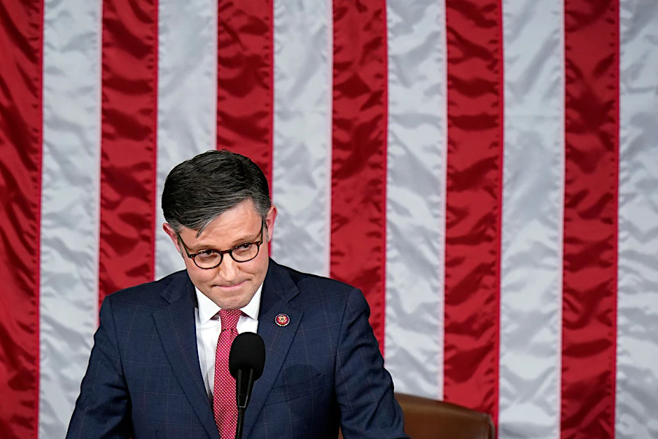 ARCHIV - Mike Johnson ist der Vorsitzende des US-Repräsentantenhauses.  