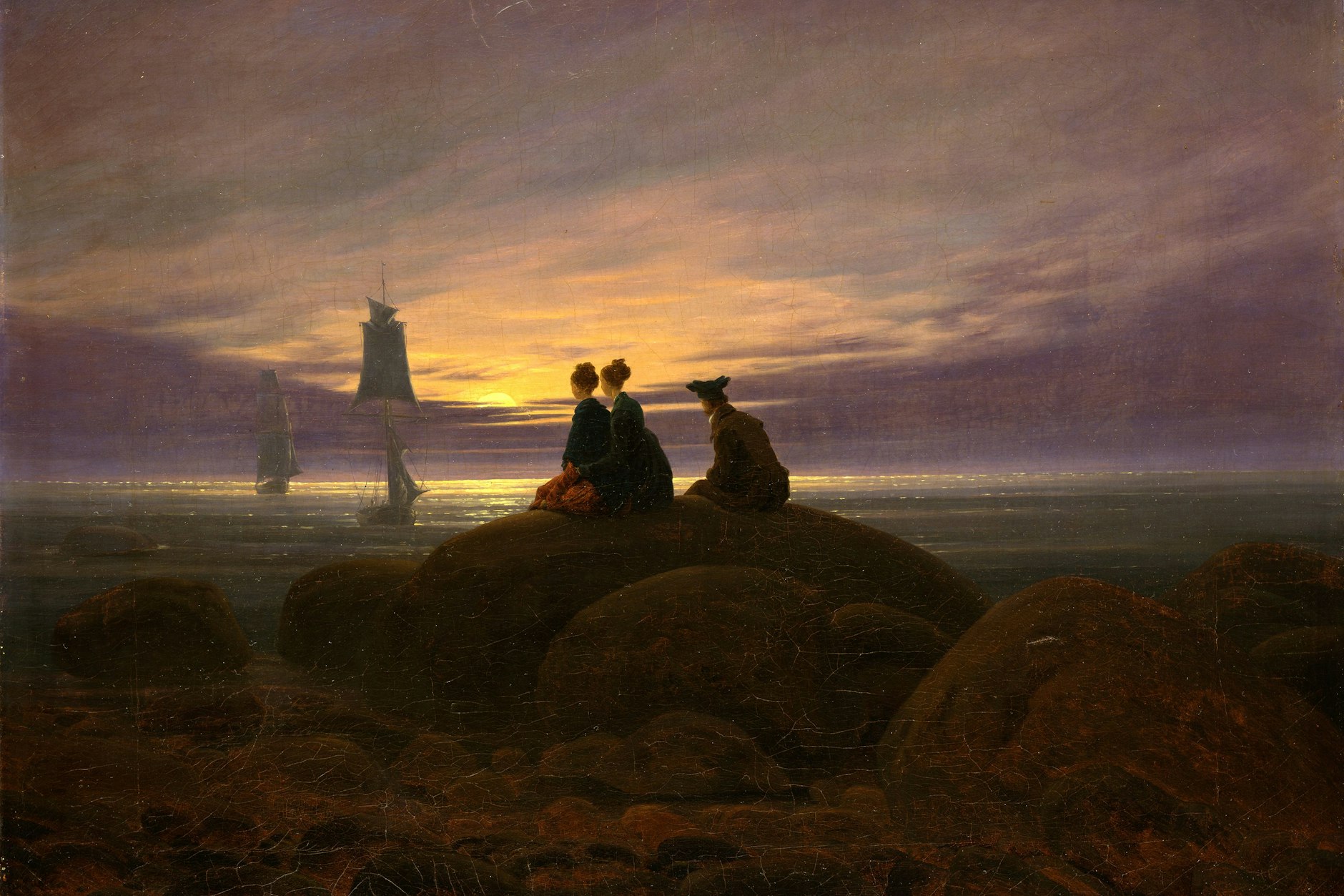 Caspar David Friedrich, „Mondaufgang am Meer“, 1822.&nbsp;