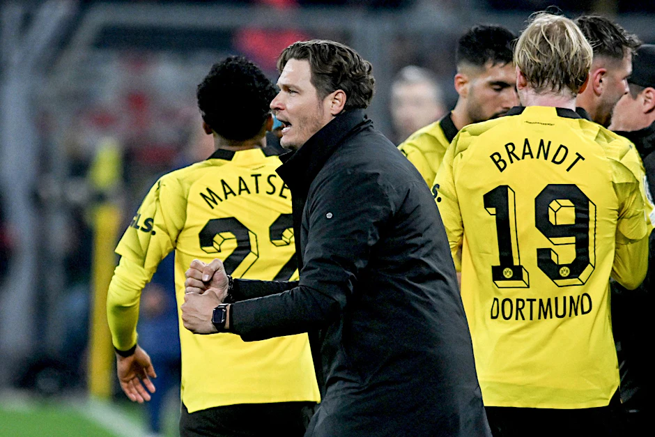 Dortmunds Trainer Edin Terzic und sein Team wollen für die erste Leverkusener Niederlage sorgen.  