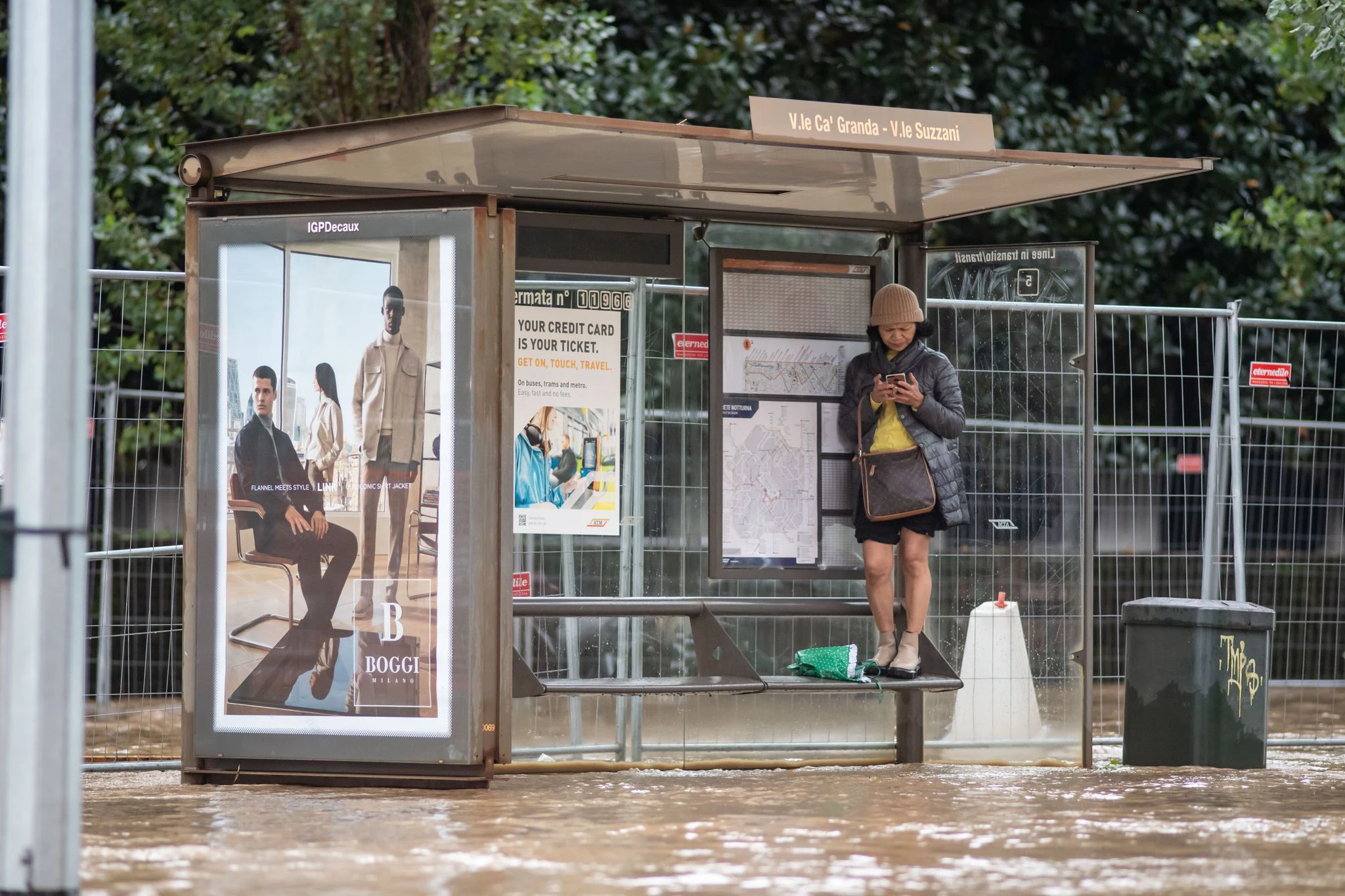 ARCHIV - Der Fluss Seveso war im Oktober 2023 in Mailand über die Ufer getreten und überschwemmte die Stadt.   Press/dpa