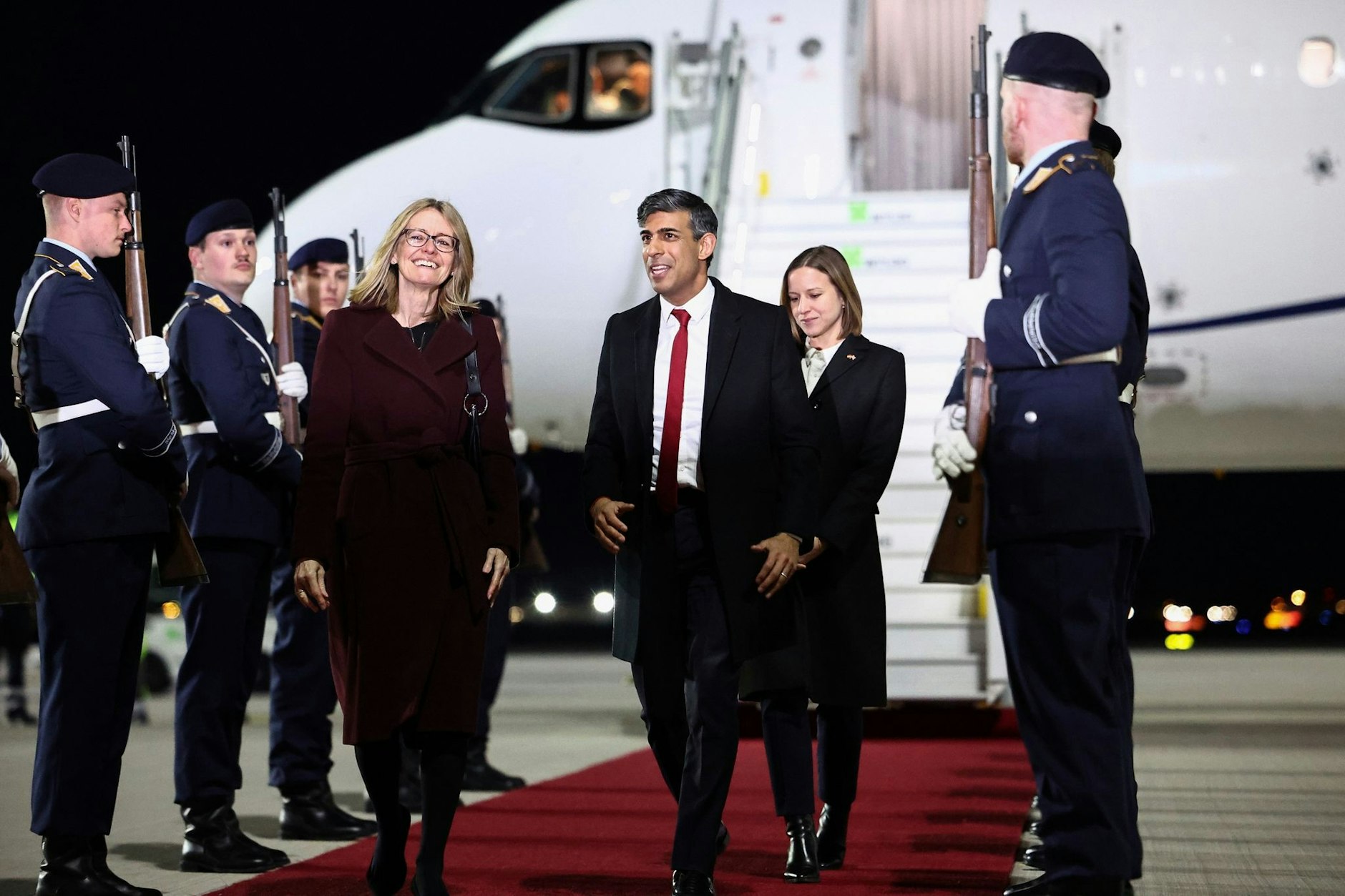 18 Monate nach seinem Amtsantritt besucht der britische Premierminister Rishi Sunak erstmals Berlin. Bei seinem Treffen mit Bundeskanzler Olaf Scholz (SPD) wird es vor allem um die Militärhilfe für die Ukraine und um den Gaza-Krieg gehen.  pa