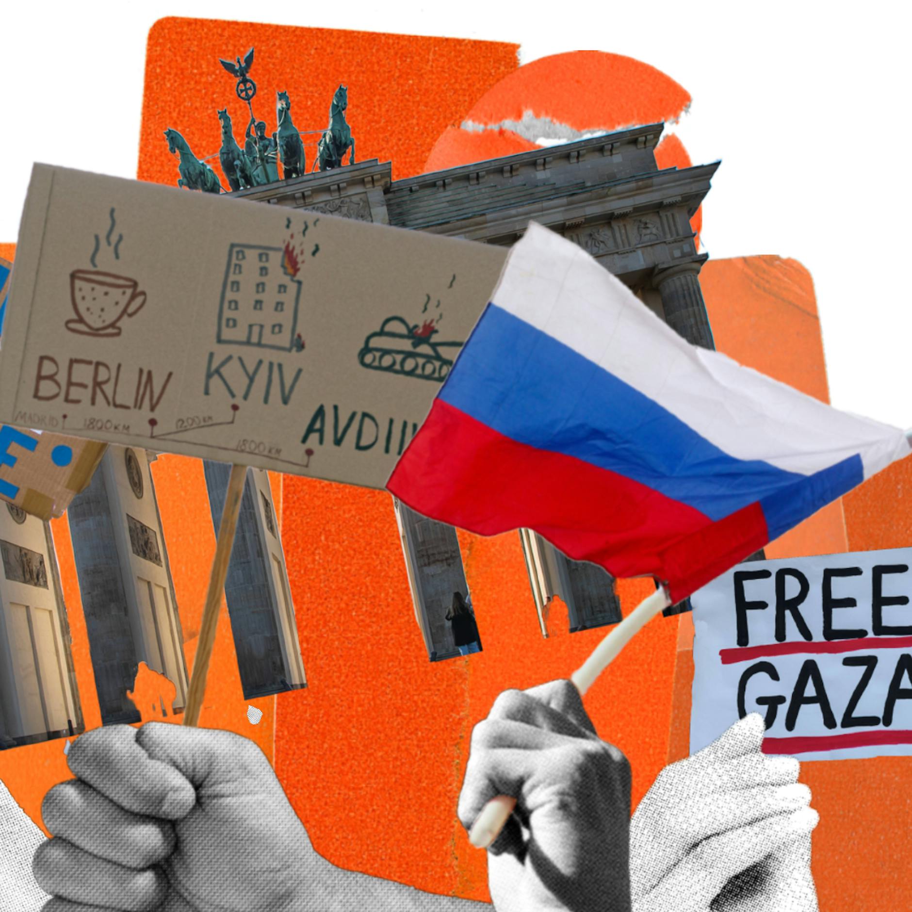 Image - Berliner Demo-Hotspot Brandenburger Tor: Im Streichelzoo des guten Willens