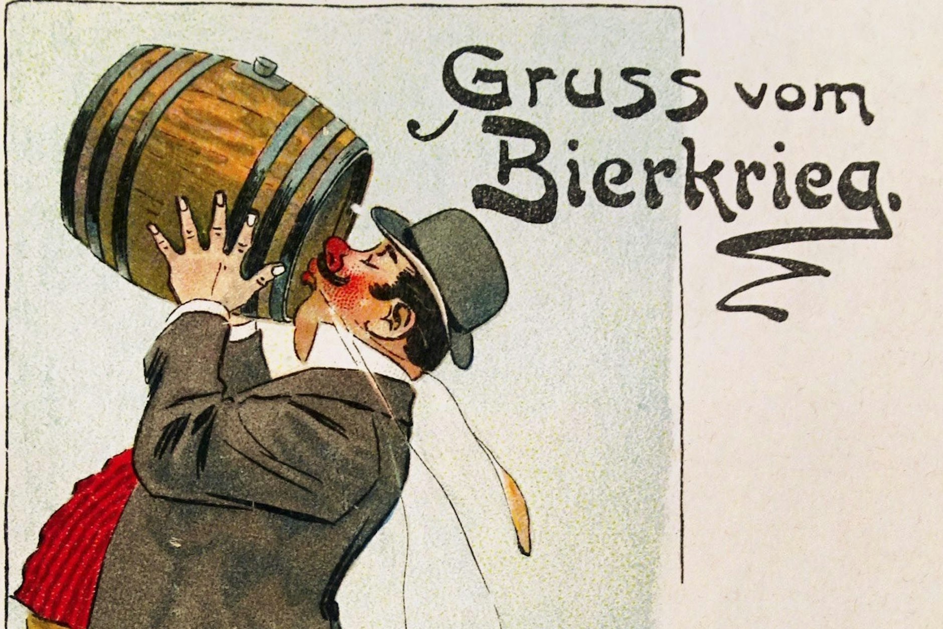 Humor ist, wenn man trotzdem lacht: Zeitgenössische Zeichner stellten den Berliner Bierboykott 1894 als Posse dar. Der Konflikt zwischen Brauereiarbeitern und Fabrikbesitzern war aber alles andere als lustig.