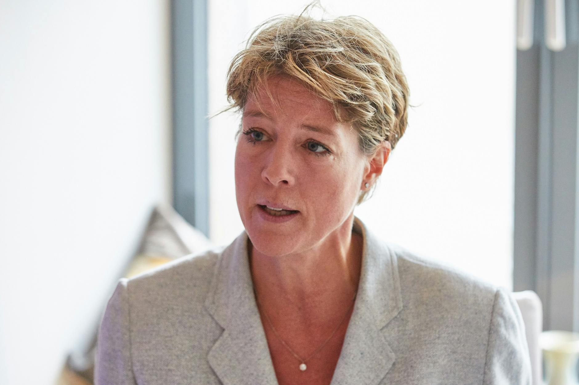 Die Unternehmerin Christina Block, aufgenommen bei einem Pressegespräch.