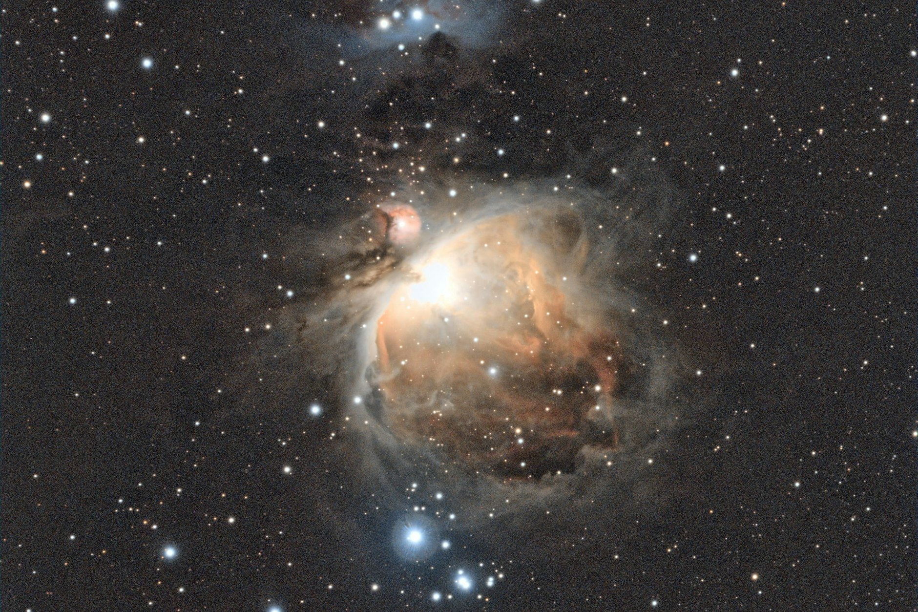 View of the Orion Nebula from the telescope of the Dahlewitz Observatory