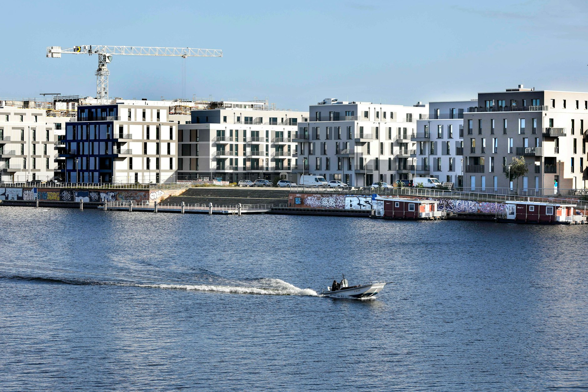 Schon fertig: Wohnungen im Projekt Waterkant in der Wasserstadt Oberhavel.&nbsp;