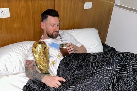 Fußball-Star Lionel Messi schwört auf den Schlank-Tee aus Mate.