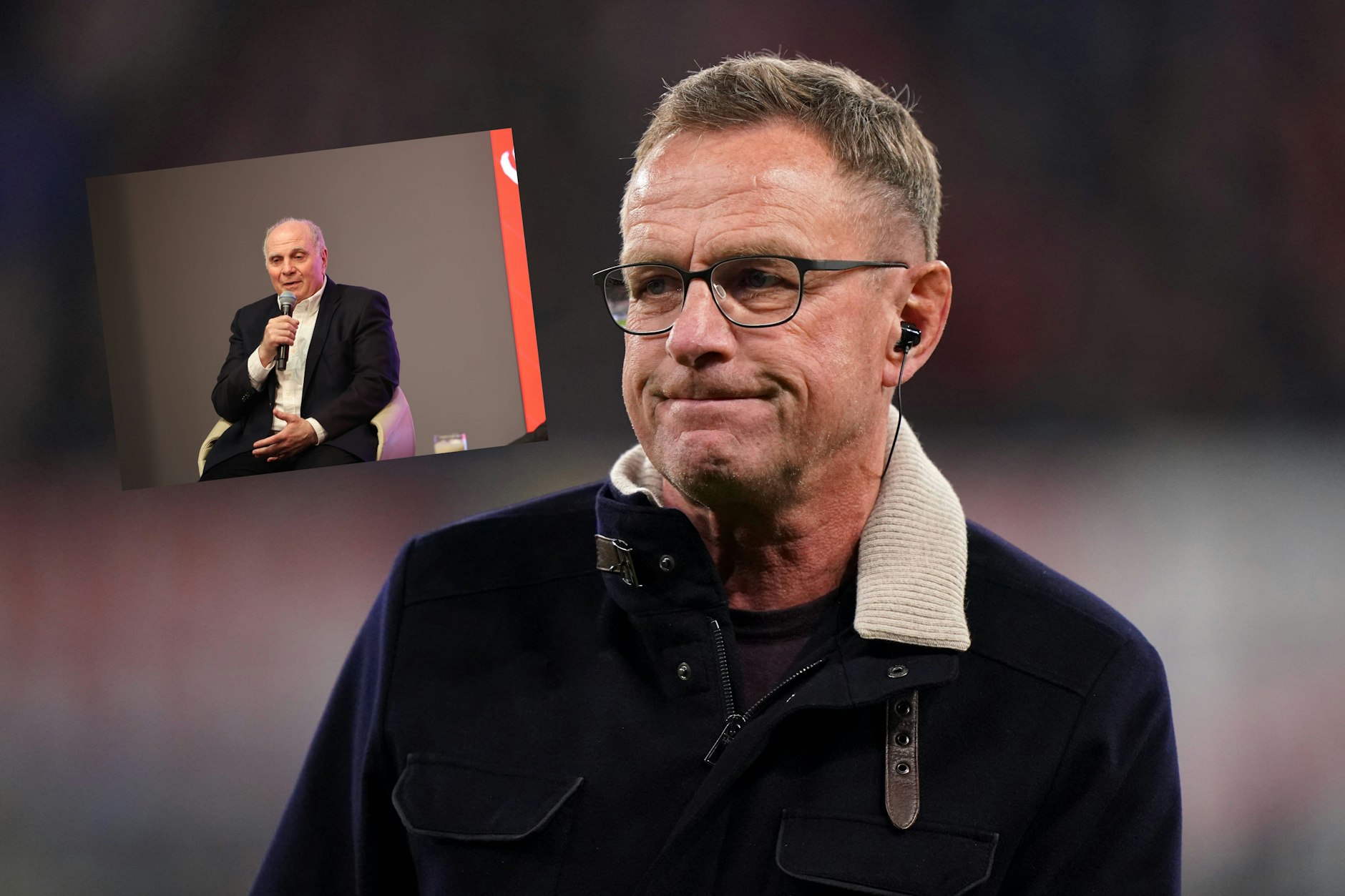 Auch Ralf Rangnick will den FC Bayern nicht trainieren. Damit wird die Trainersuche in München auch aufgrund der Störgeräusche von Uli Hoeneoß (l.) zur Farce.&nbsp;