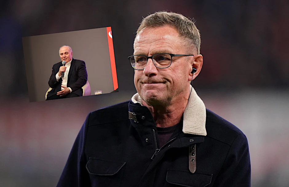Auch Ralf Rangnick will den FC Bayern nicht trainieren. Damit wird die Trainersuche in München auch aufgrund der Störgeräusche von Uli Hoeneoß (l.) zur Farce.&nbsp;