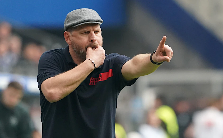 Wehrt sich gegen die Kritik an seiner Arbeit: HSV-Steffen Baumgart.