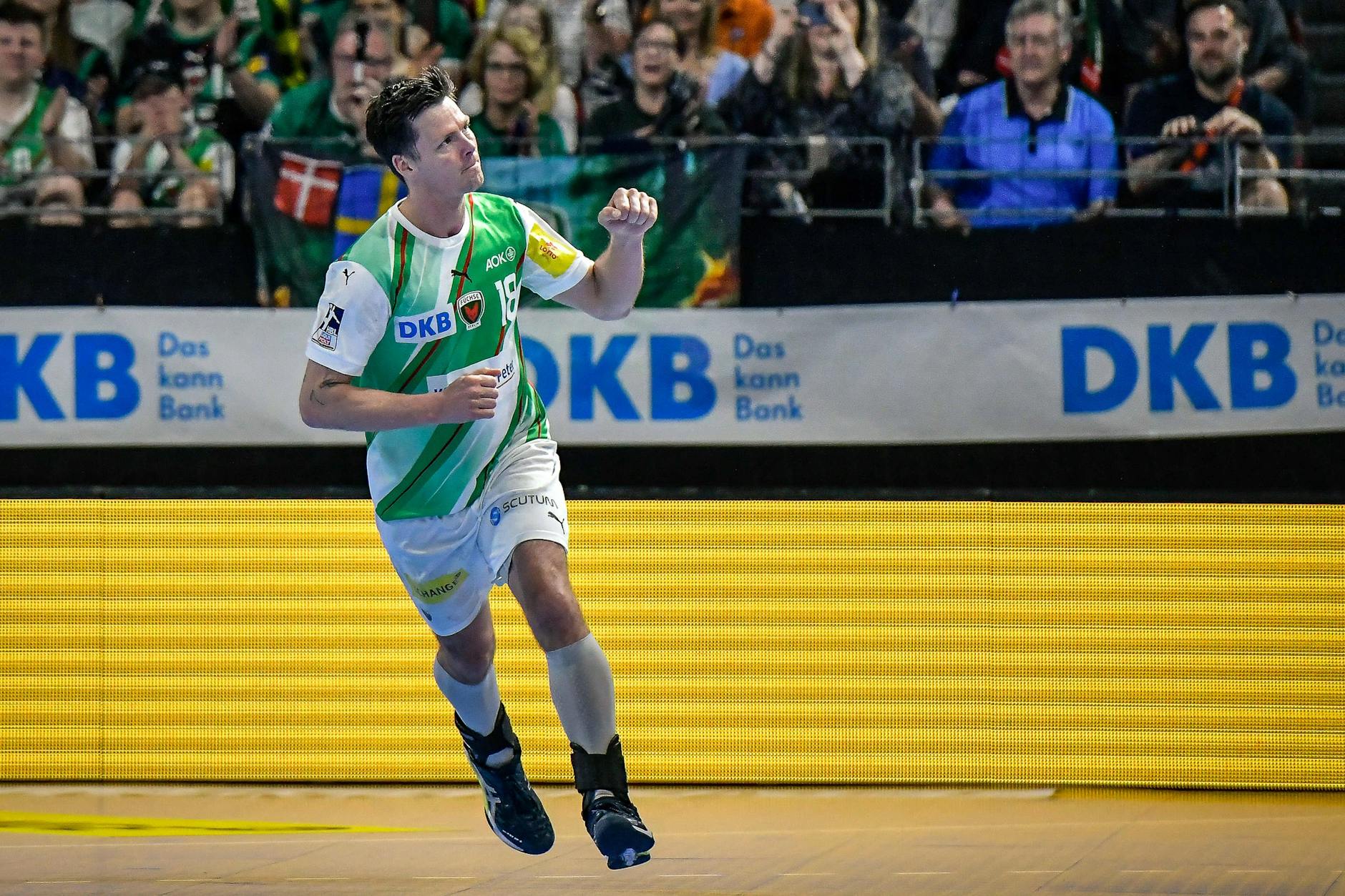 Hans Lindberg war mit zehn Toren der erfolgreichste Werfer der Füchse Berlin beim Sieg gegen den VfL Gummersbach.