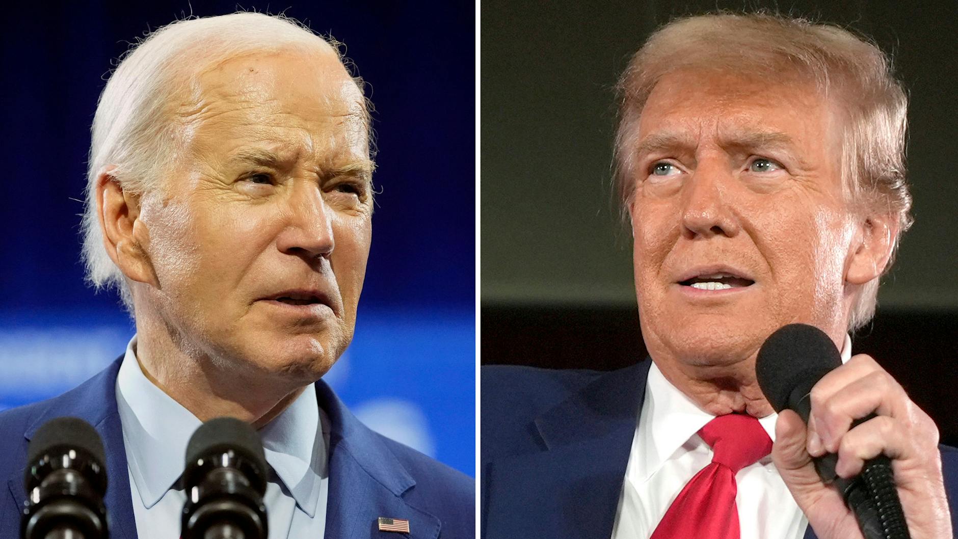 Wer wird die Wahl im November gewinnen: Joe Bilden oder Donald Trump (r.).