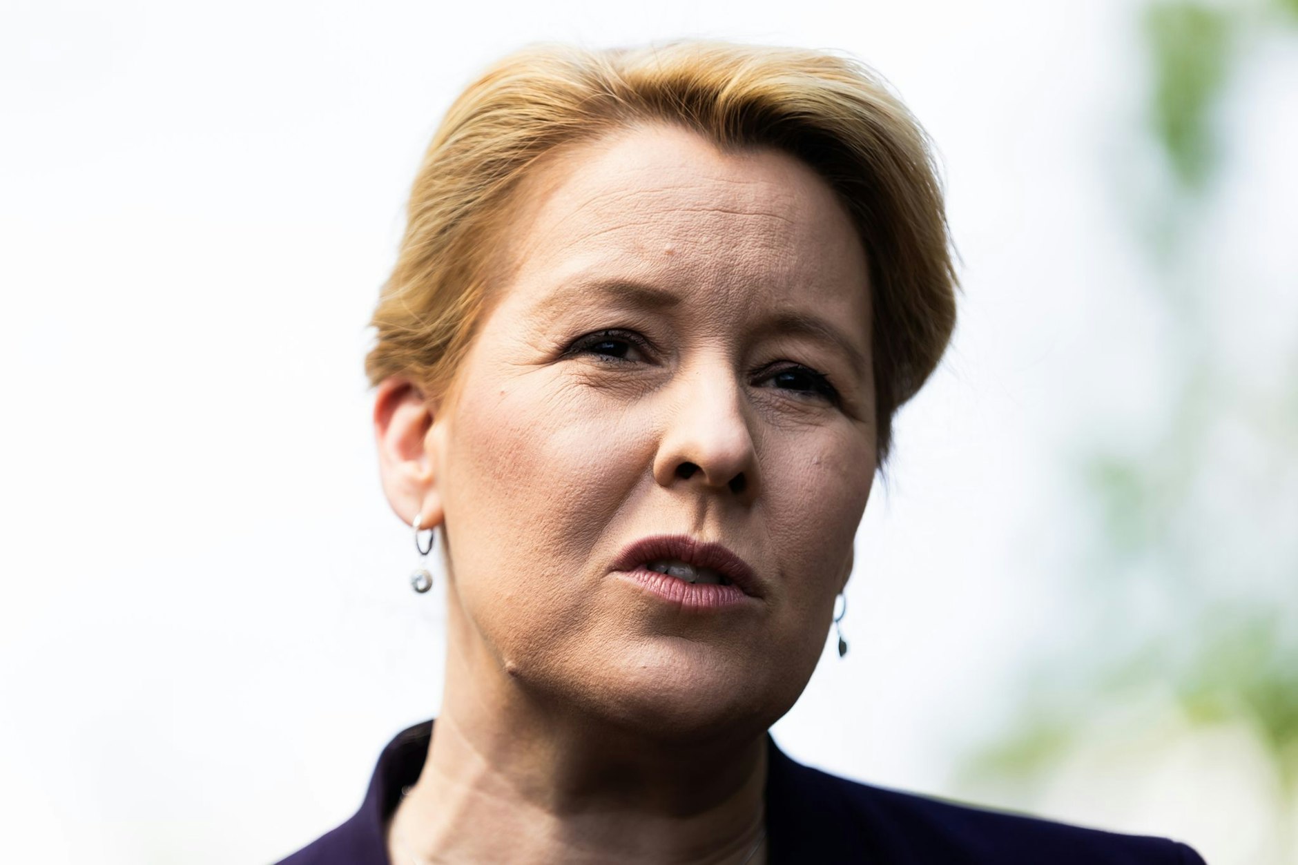 Franziska Giffey (SPD), Berliner Senatorin für Wirtschaft, Energie und Betriebe. Nach dem Angriff am Dienstag nahm sie am Mittwoch wieder Termine wahr. 