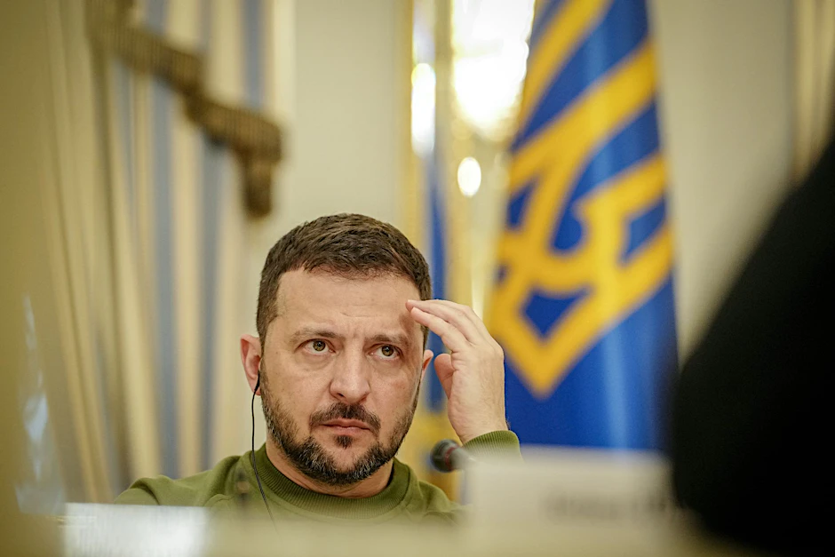 ARCHIV - «Jeder, der gekommen ist, um uns zu zerstören, wird schließlich aus dem ukrainischen Land fliehen»: Wolodymyr Selenskyj (Archivbild).  