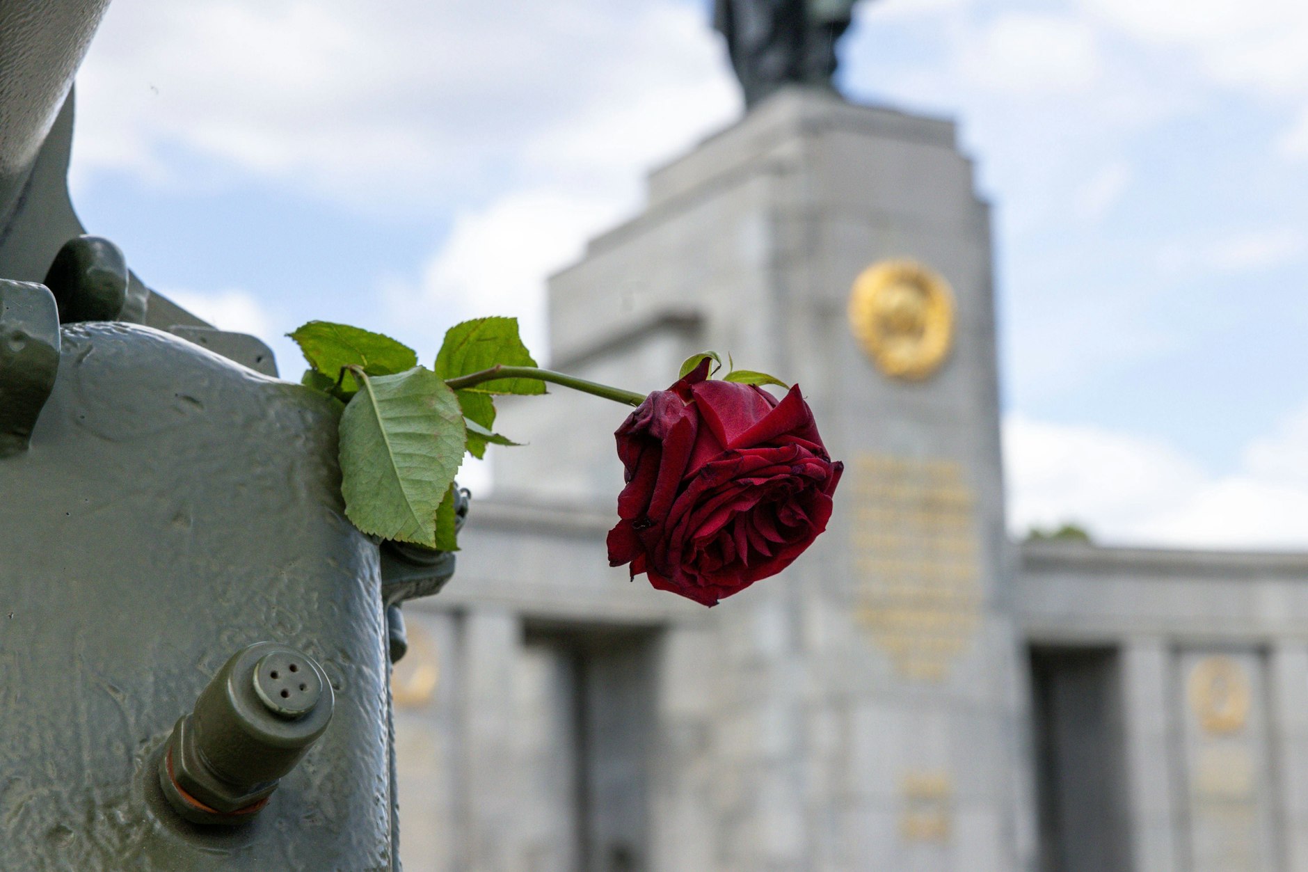 Das Sowjetische Ehrenmal im Tiergarten am 8. Mai.