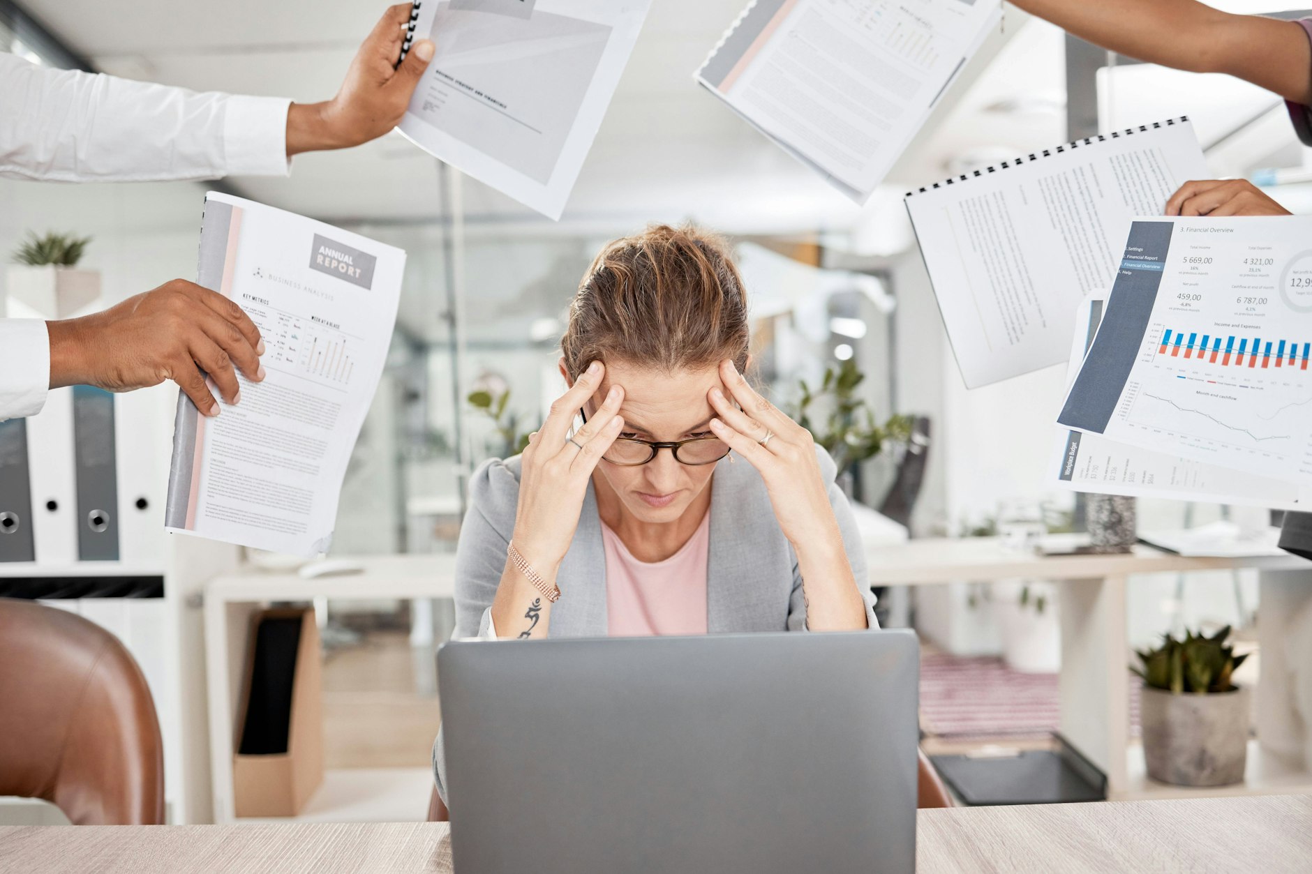 Die Arbeit kann einem schon mal über den Kopf wachsen.