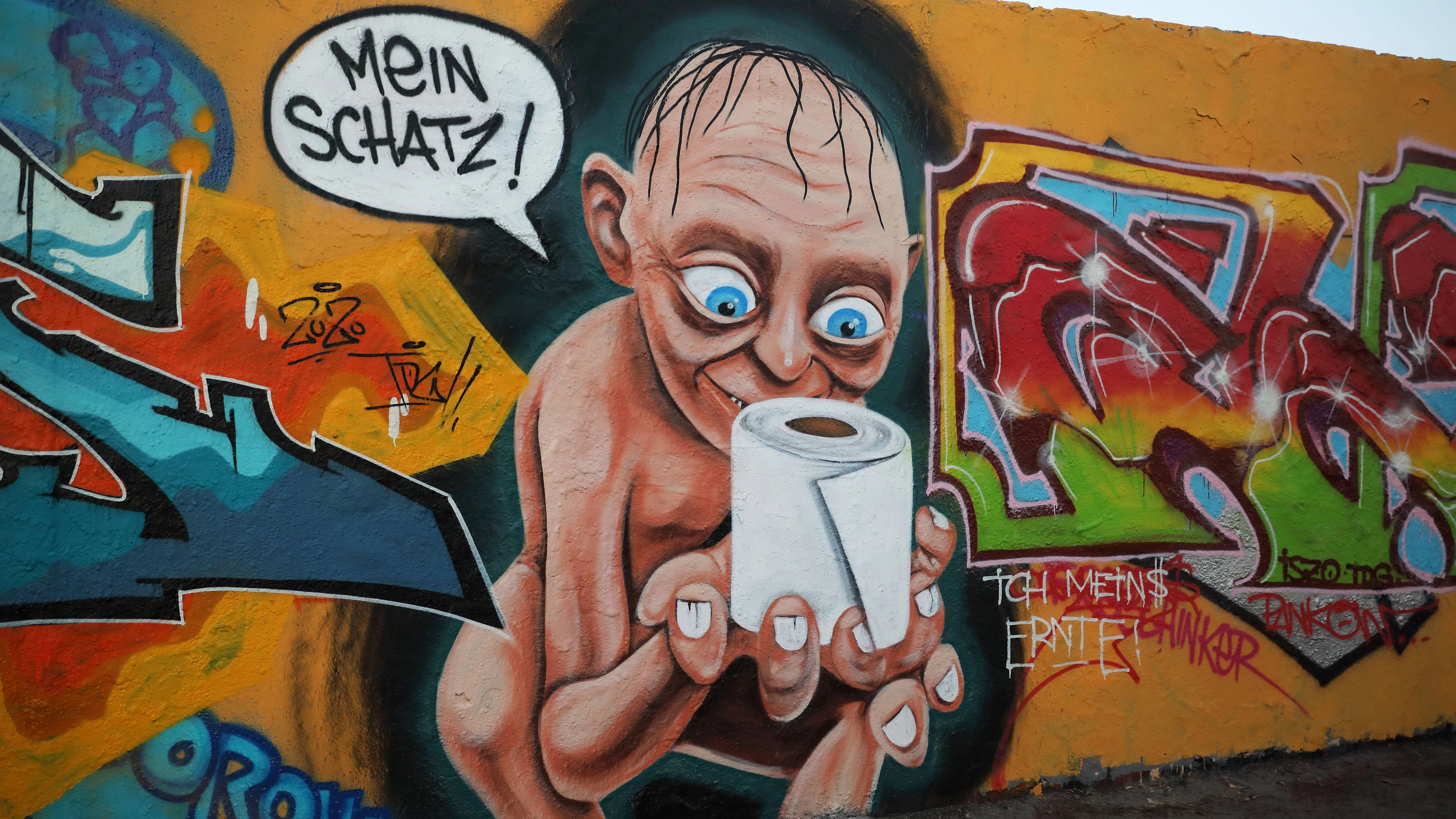 Gollum hat es sogar bis nach Berlin in den Mauerpark geschafft.