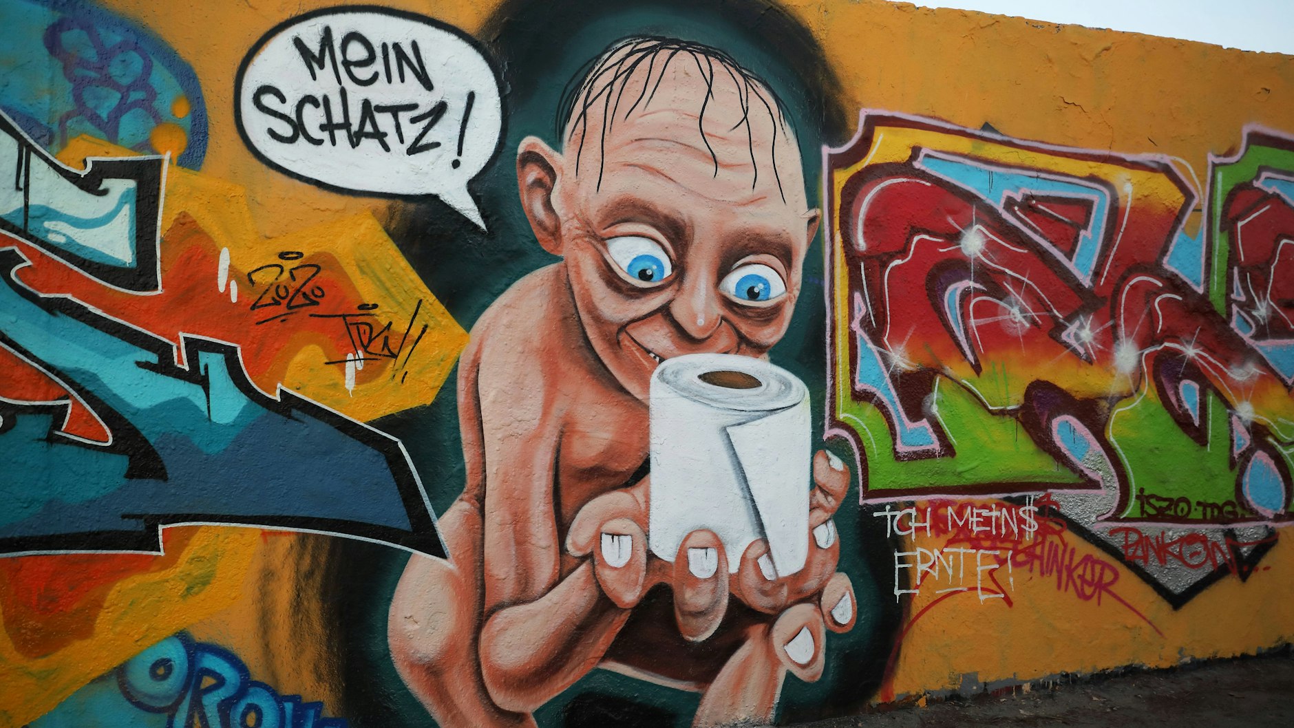Gollum hat es sogar bis nach Berlin in den Mauerpark geschafft.