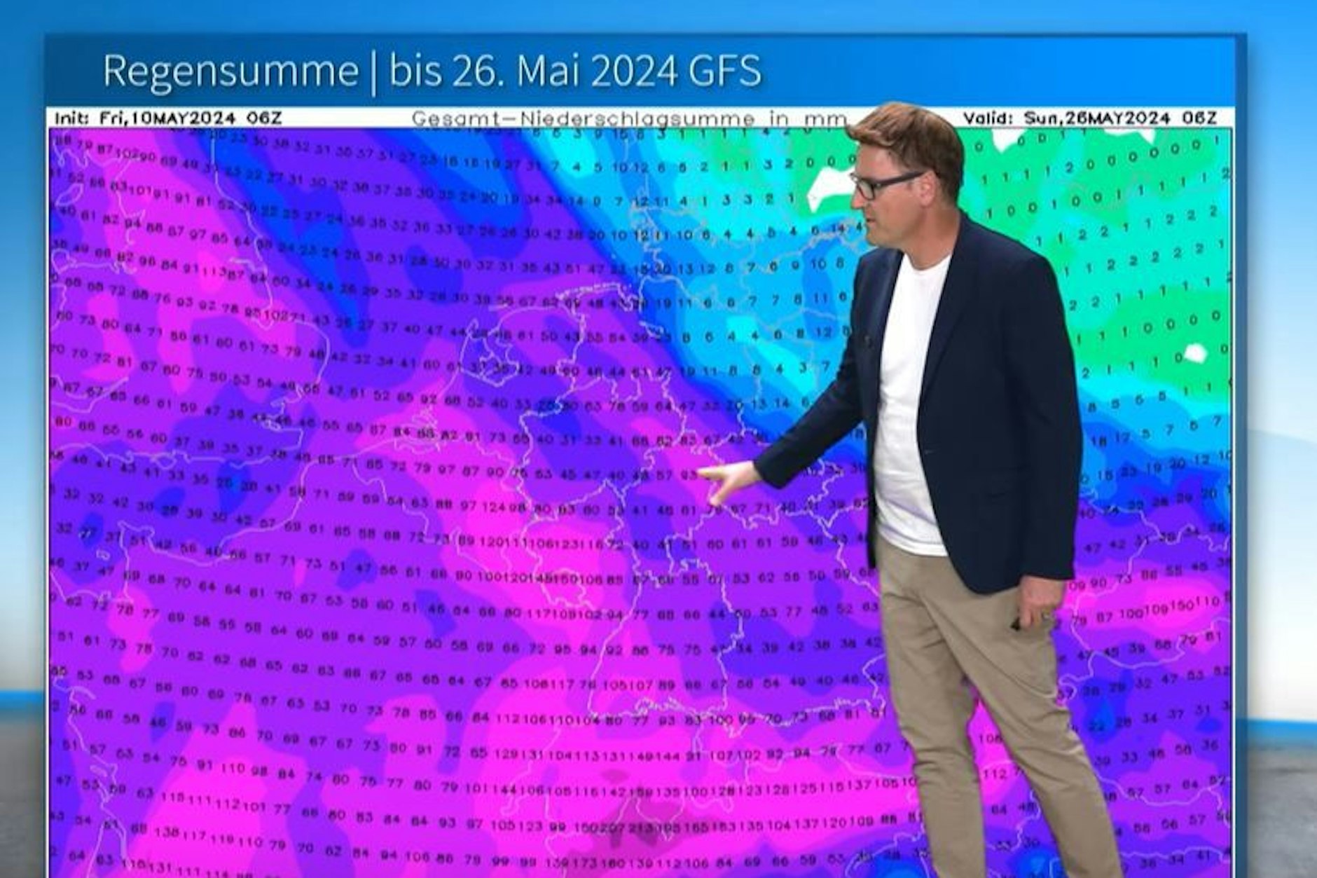 Gewaltige Regenmengen sind bis 26. Mai in Deutschland möglich.