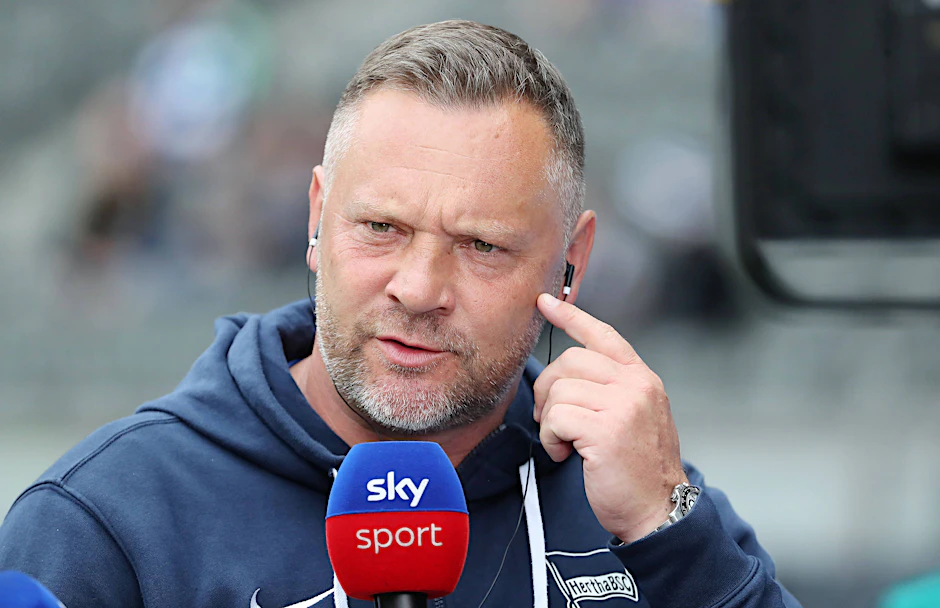 Herthas Trainer Pal Dardai im Sky-Interview vor dem Anpfiff des Heimspiels gegen Kaiserslautern.