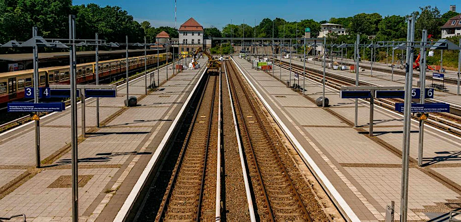 Der S-Bahnhof Olympiastadion wurde für die kommende EM aufgerüstet.