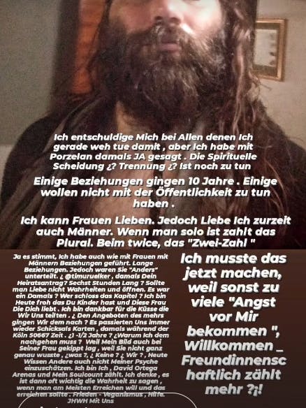 Der Instagram-Post von David Ortega
