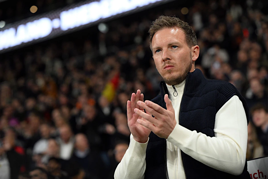 ARCHIV - Bundestrainer Julian Nagelsmann muss im Trainingslager Ende Mai ohne einige wichtige Nationalspieler planen.  