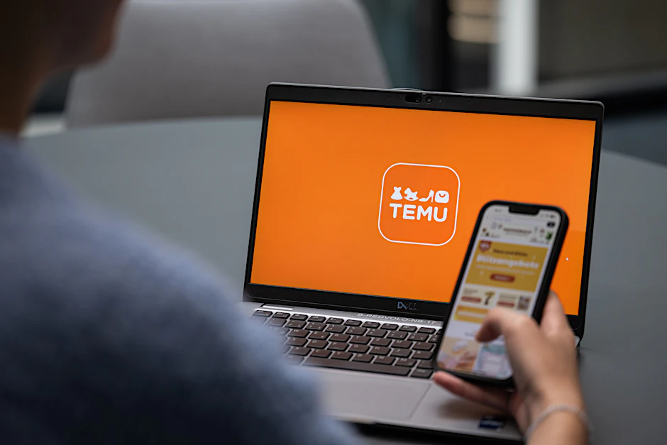 Ärger in Europa: Die chinesische Plattform Temu gibt es als App und als Internetseite. 