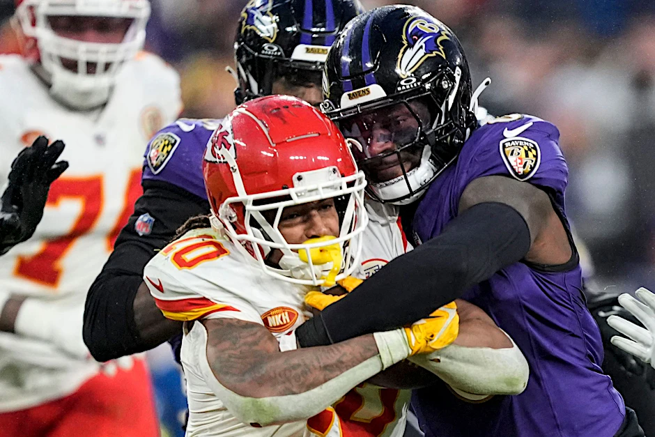 ARCHIV - Die Chiefs und die Ravens hatten sich im Finale der AFC gegenübergestanden.  