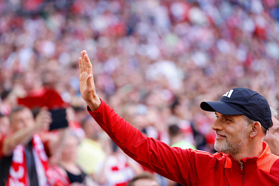 Und dann bye-bye: Am Sonnabend ist Thomas Tuchel zum letzten Mal Trainer des FC Bayern.