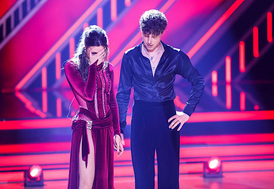 Aus der Traum vom Finale: Ann-Kathrin Bendixen und ihr Tanzpartner Valentin Lusin, Profitänzer sind ausgeschieden.&nbsp;