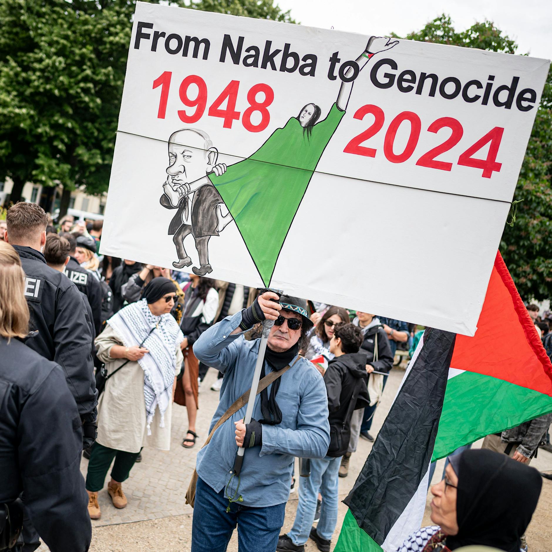 6200 demonstrieren in Berlin am palästinensischen Gedenktag Nakba
