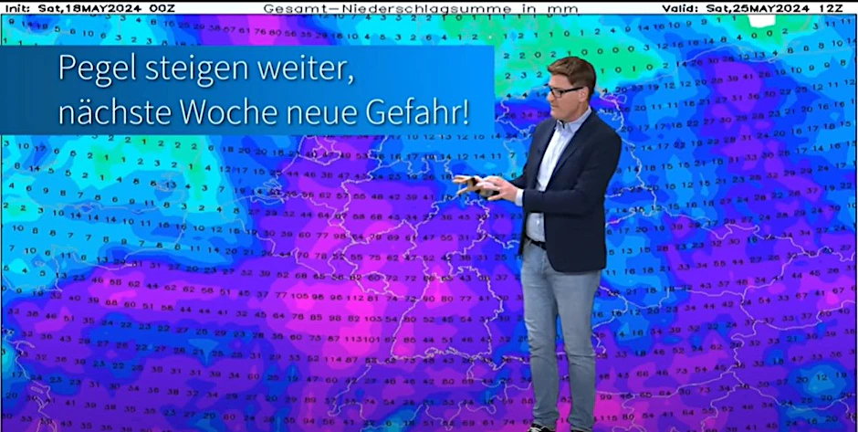 Meteorologe Dominik Jung von wetter.net warnt vor Überschwemmungen.