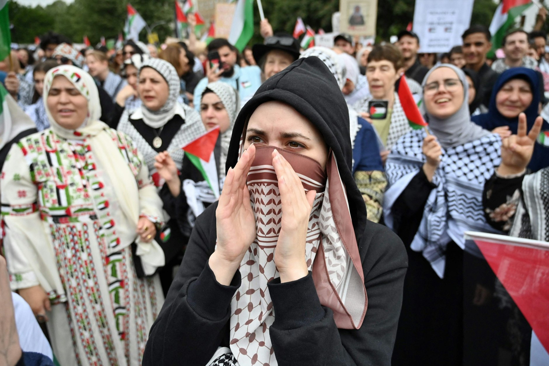 Eine israelfeindliche Demonstration am vergangenen Wochenende in Berlin.