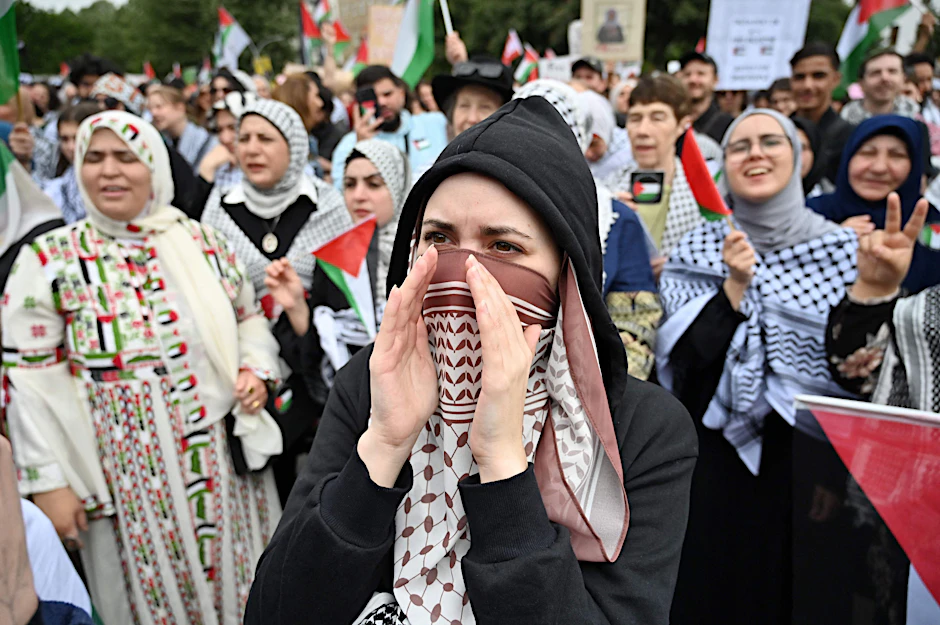 Eine israelfeindliche Demonstration am vergangenen Wochenende in Berlin.