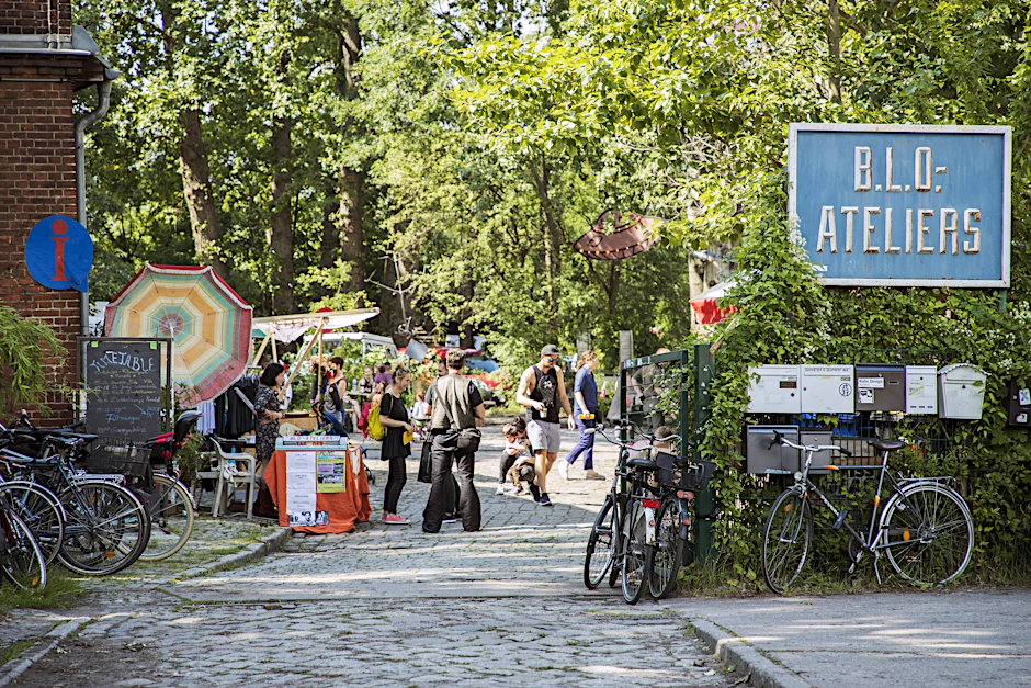 Der Eingang der B.L.O.-Ateliers