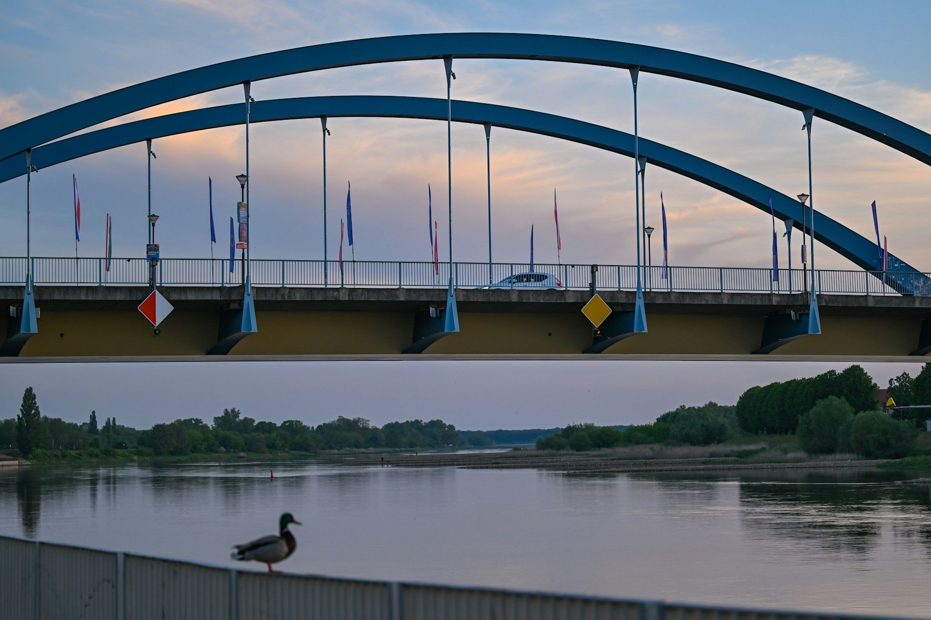 Die Grenzbrücke verbindent Frankfurt (Oder) mit dem polnischen Slubice.