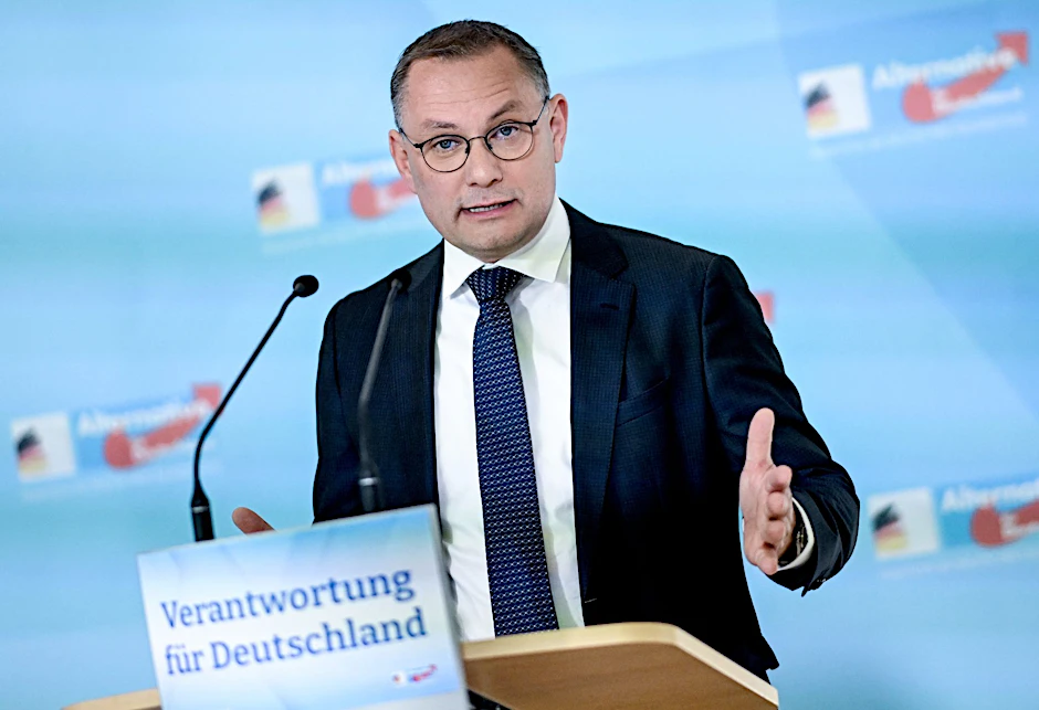 „Diese Melonisierung wird es mit uns nicht geben“: AfD-Chef Tino Chrupalla.&nbsp;