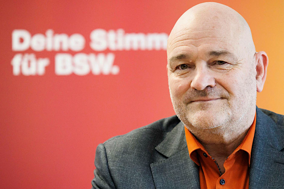 Robert Crumbach wurde am Samstag zum Landesvorsitzenden der Partei Bündnis Sahra Wagenknecht (BSW) in Brandenburg gewählt.