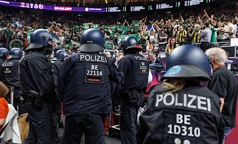 Beim Final Four der Euroleague war die Berliner Polizei auch während den Spielen gefordert.&nbsp;