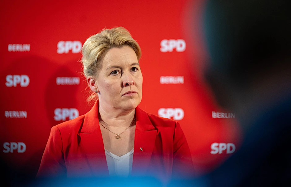 Franziska Giffey, die scheidende Landesvorsitzende der SPD Berlin.  