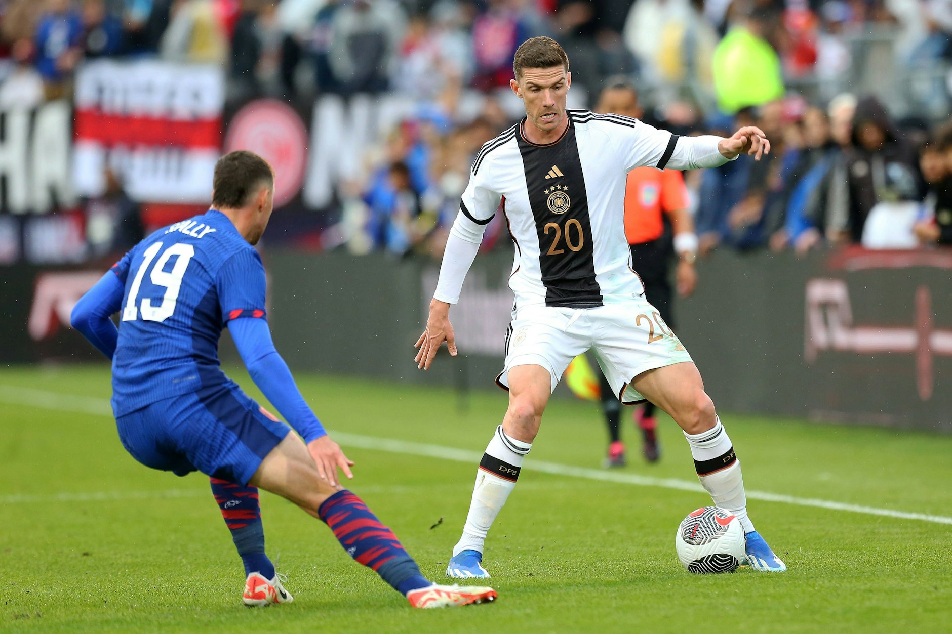 Das bisher letzte Länderspiel von Robin Gosens: Im Oktober des vergangenen Jahres stand der Linksfuß des 1. FC Union Berlin gegen die USA für das Nationalteam auf dem Platz.
