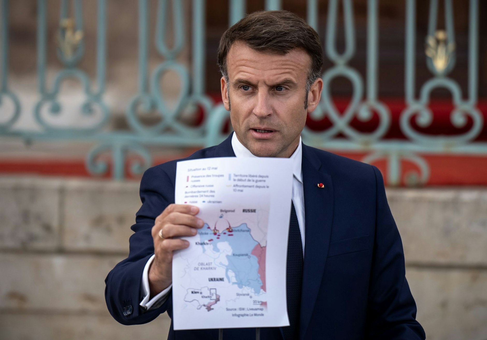 Emmanuel Macron: «Ukrainischer Boden wird de facto von Stützpunkten aus angegriffen, die sich in Russland befinden.»