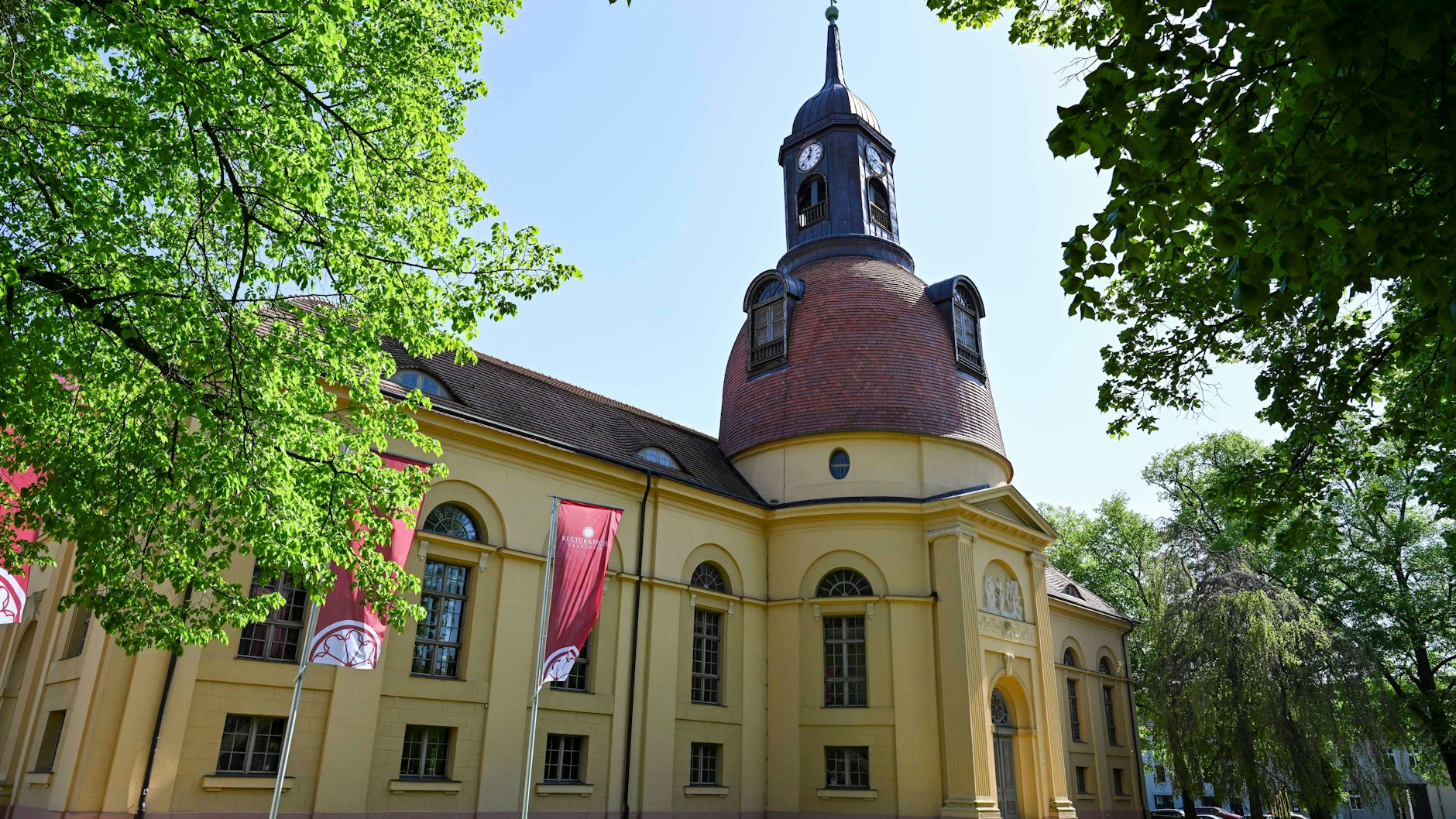 Die Kulturkirche Neuruppin im Stadtzentrum. Hier wird die große Begrüßung der kroatischen Nationalmannschaft stattfinden, die in der Stadt ihr Base-Camp während der Fußball-Europameisterschaft 2024 haben.