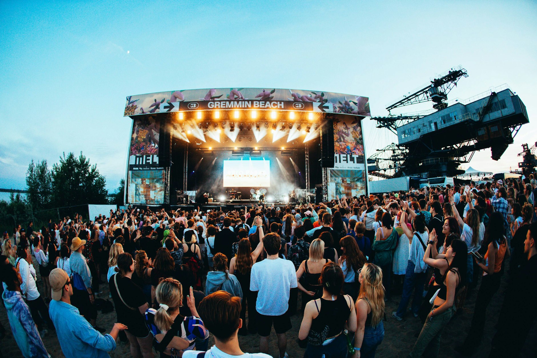 Melt Festival 2022 auf der Halbinsel Ferropolis in Sachsen-Anhalt.