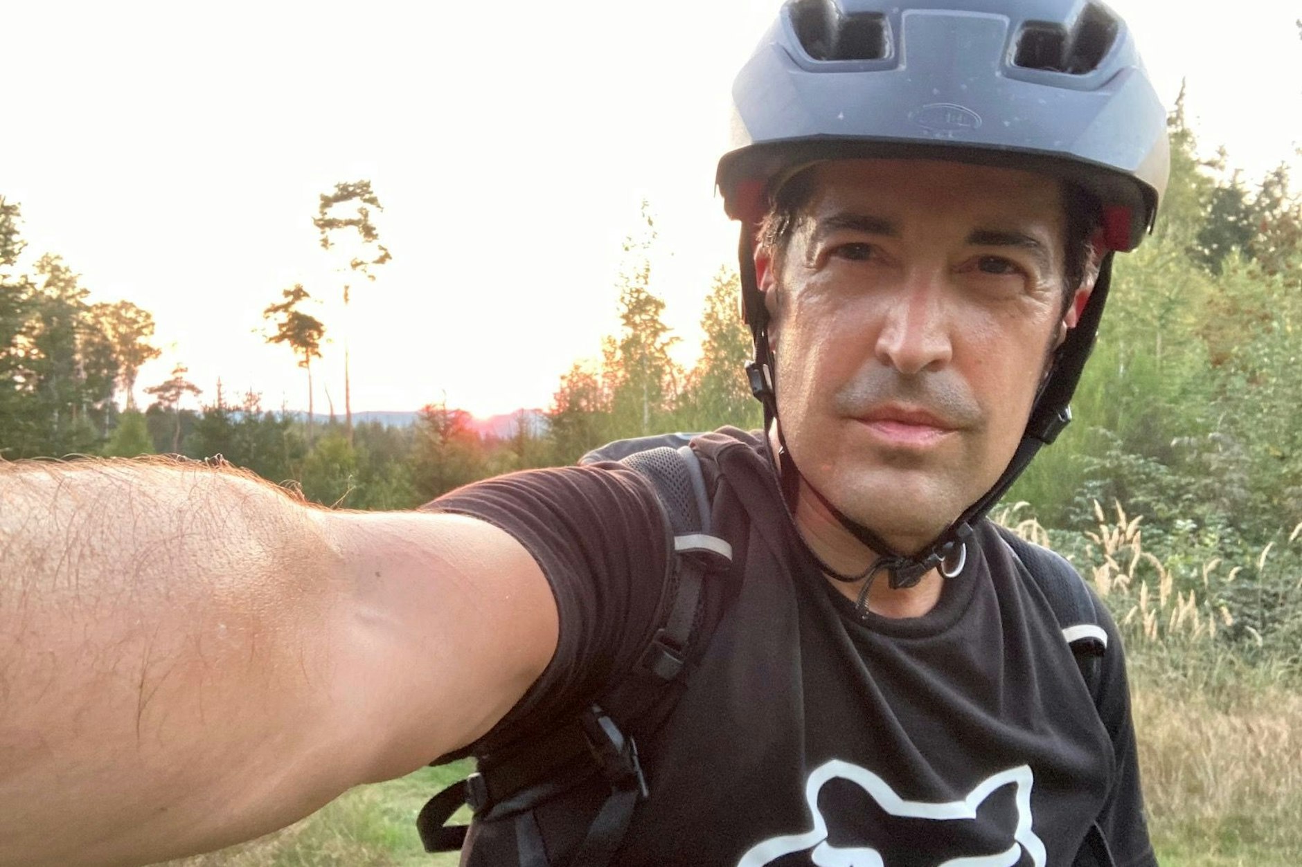 Da ging es ihm noch besser: Christian Pülz beim Radsport in der Natur. 