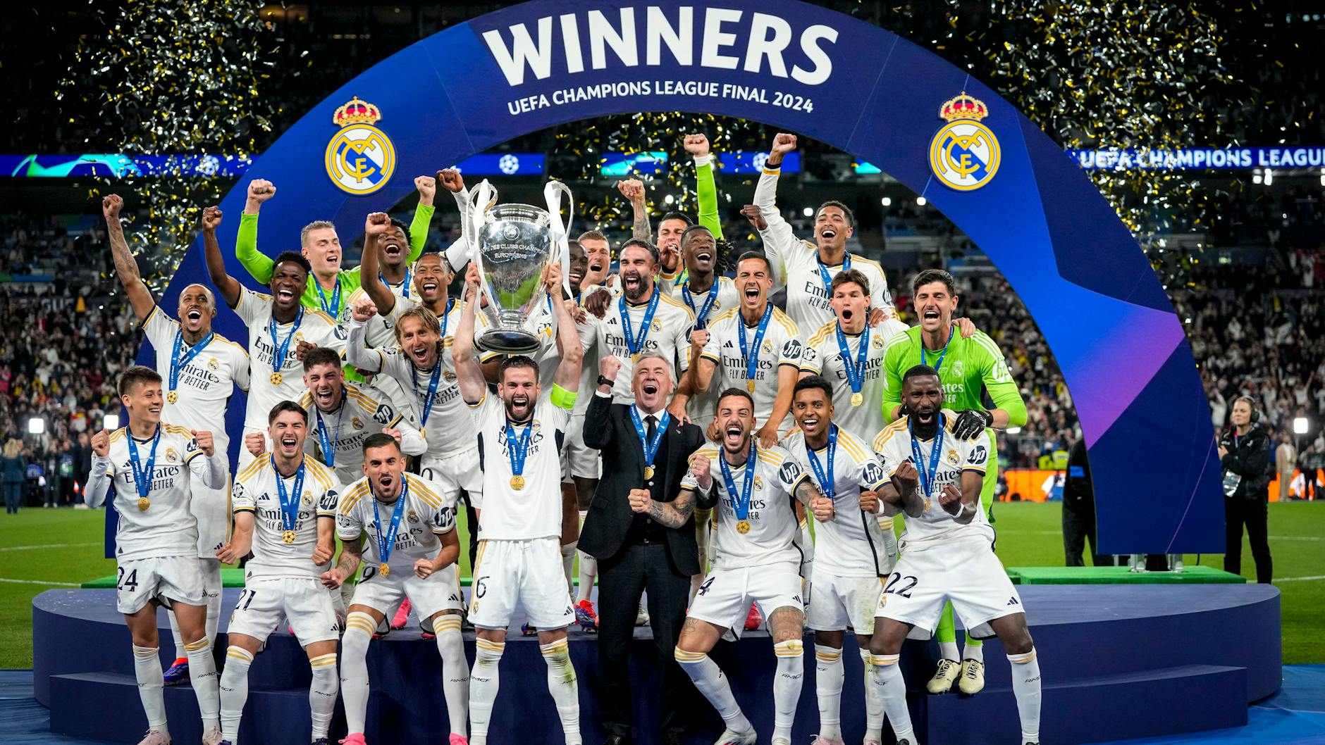 Real Madrid feiert seinen 15. Sieg in einem Champions-League-Finale.