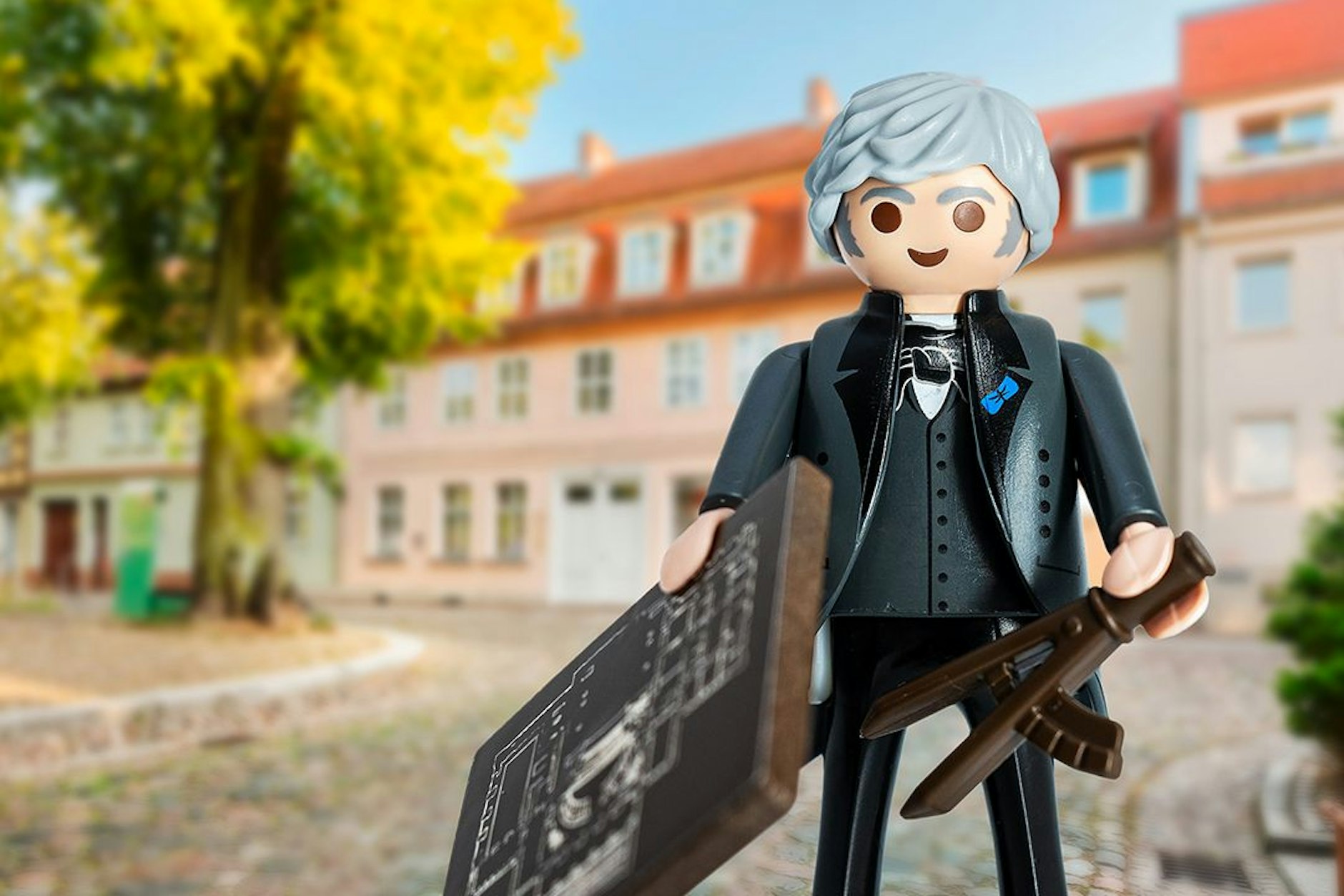 Die Playmobil-Sonderfigur „Karl Friedrich Schinkel“ wurde anhand von historischen Fotos erstellt.