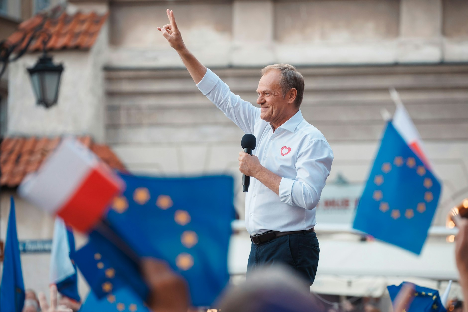 Donald Tusk bei einem Auftritt vor den Europawahlen.